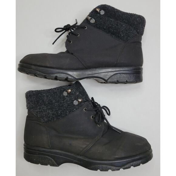 TOE WARMERS Black Textile Trek Waterproof Boots T00814 Lined  8.5WW Canada Women - Picture 6 of 8